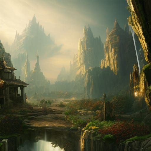 Dramatic Portrait of Bearded Man in Digital Matte Painting