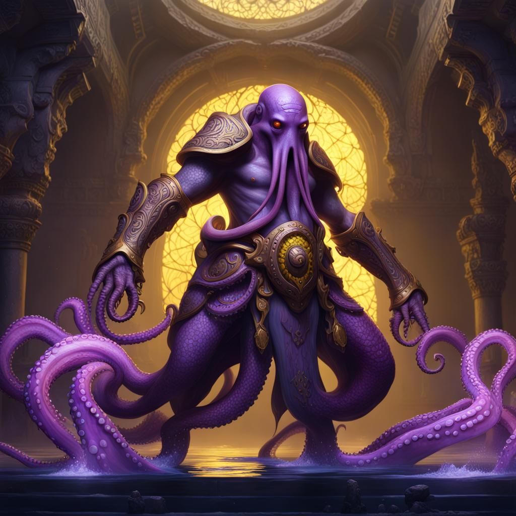 Octopus Warrior: Dark Fantasy Concept Art