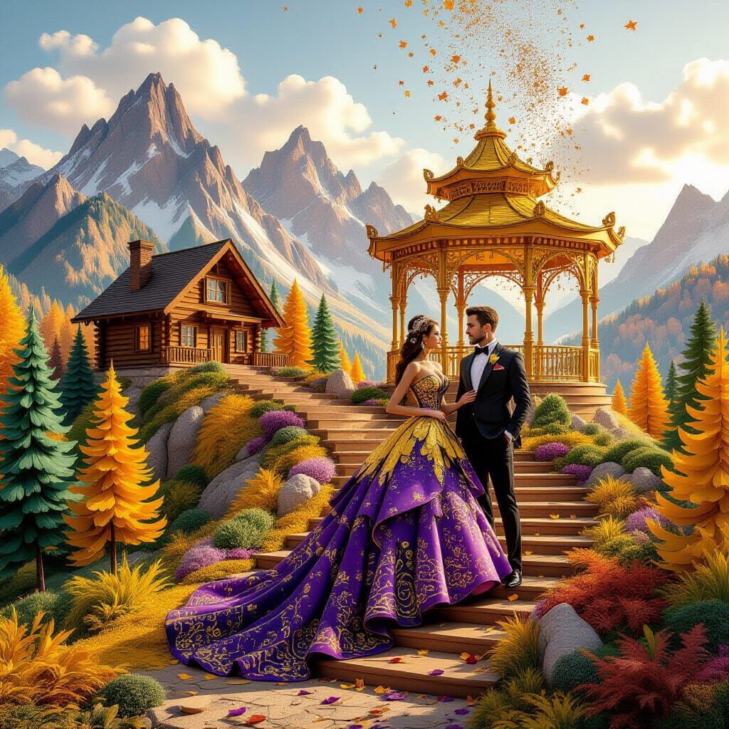 Vibrant Landscape of Color Shavings