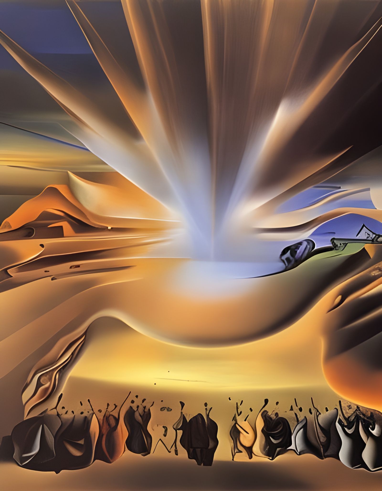 Surreal Religious Scene in Dali Style