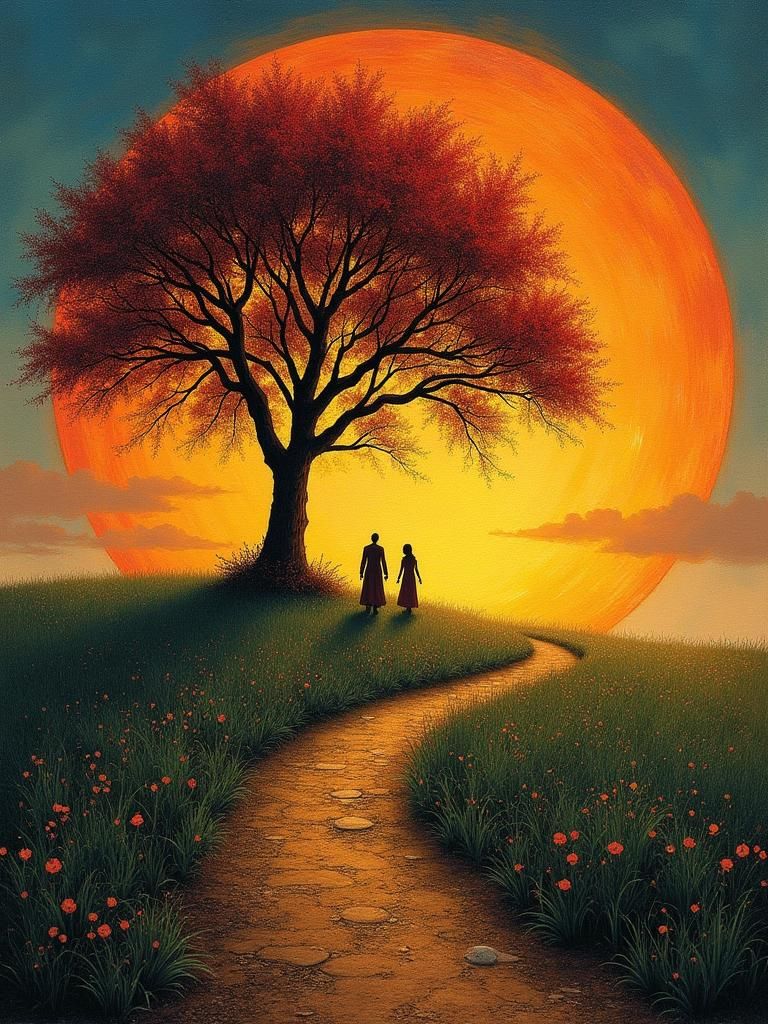 Surreal Landscape Inspired by Velvet Painting