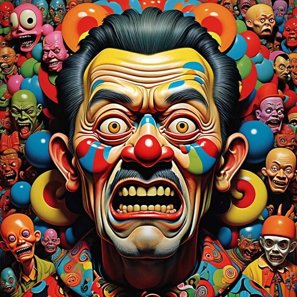 Funny and Scary Cartoon Faces in Contemporary Art
