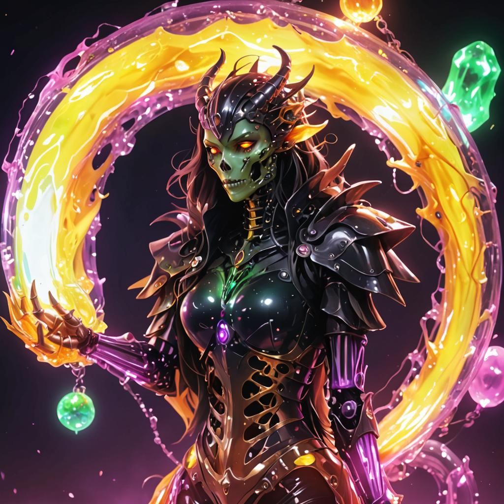 Dragon Girl Chimera with Metal Skeleton