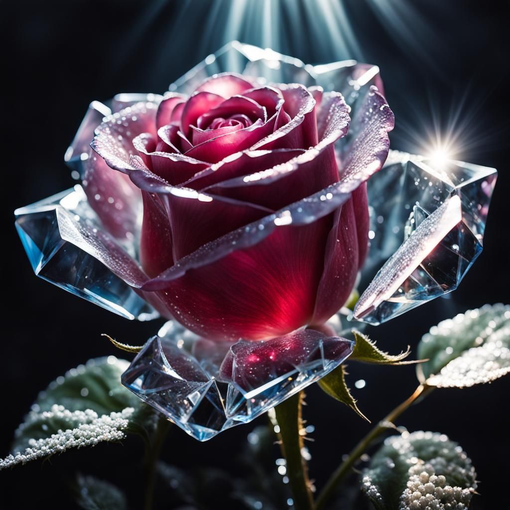A crystal rose