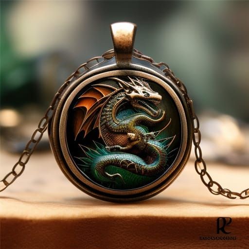 Chibi Dragon in Teacup with Treasure Hoard