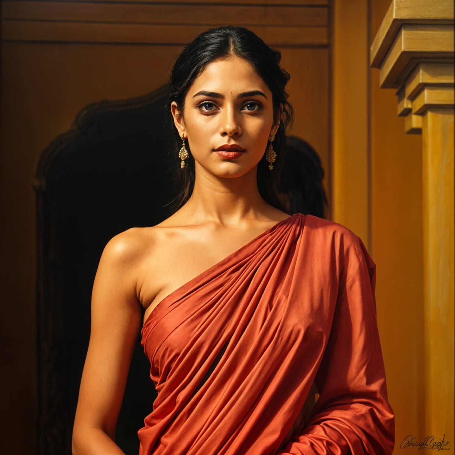 HyperRealistic Indian Women in Traditional Saree Attire
