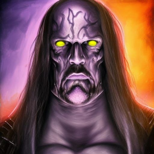 Hyperrealistic Undertaker Portrait in Splash Art Style