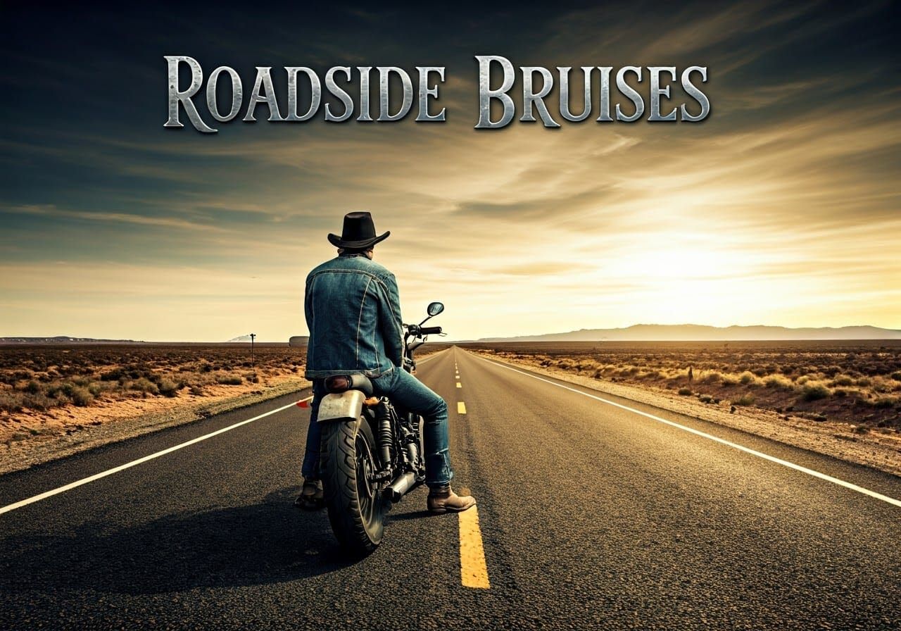 Rugged Motorcycle Rider Embracing Endless Horizon