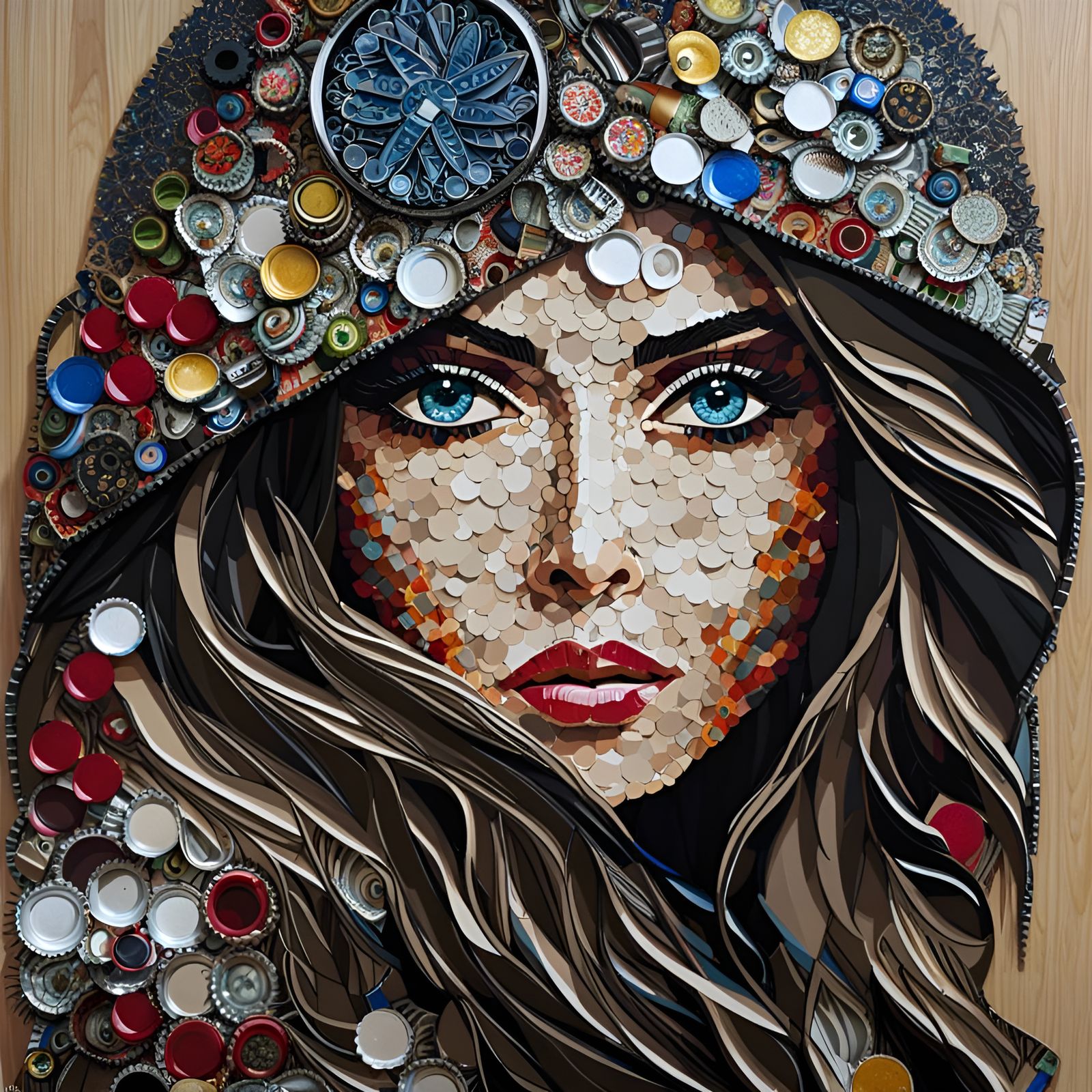 Recycled portrait