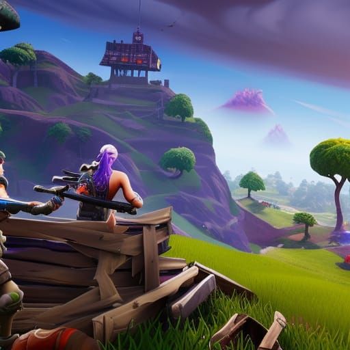 Detailed Fortnite Matte Painting in Unreal Engine 5