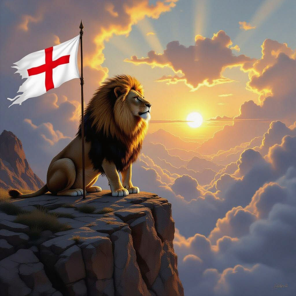 Lion of Judah: Hyperrealistic Symbol of Triumph