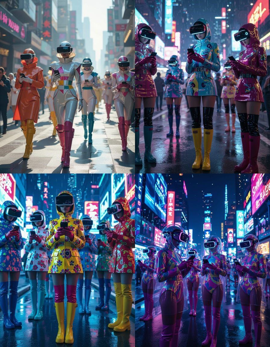 Futuristic Utopian City with Latex Fashion