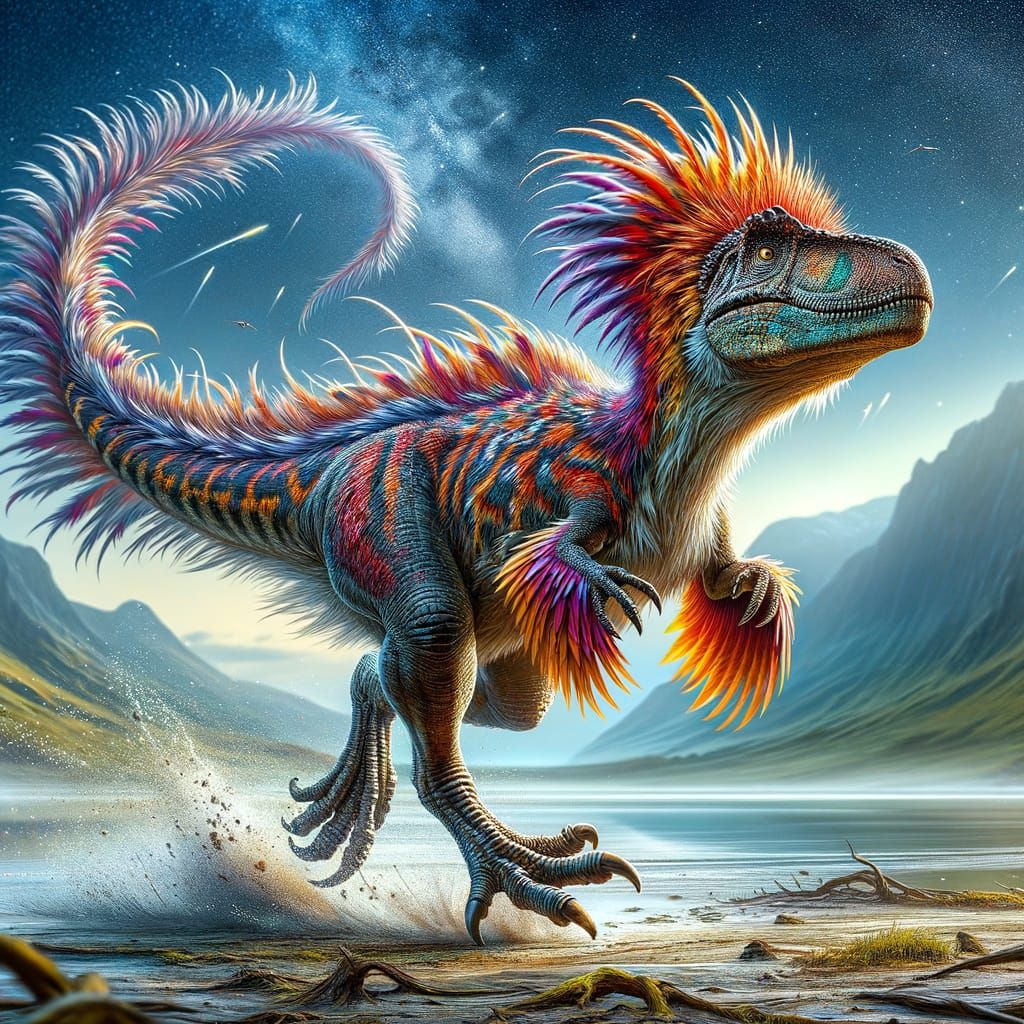 Beautiful Feathered Tyrant Roars to Life