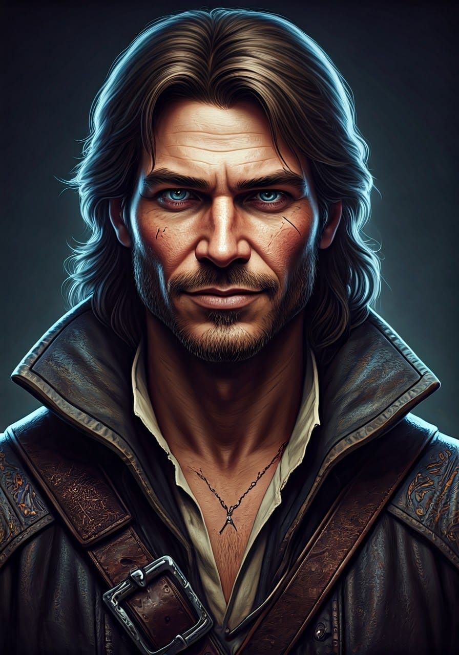 Medieval Swashbuckler in Rich Fantasy Colors