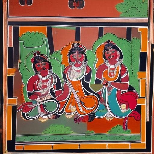 AI Realization of Pattachitra Art