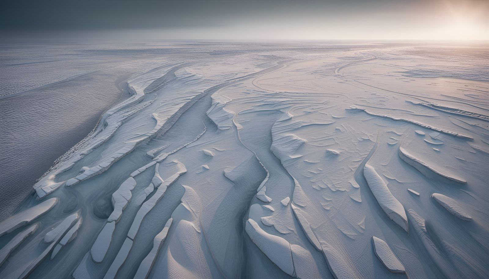 Icy Tundra Near Yakutsk: Cinematic Arctic Landscape