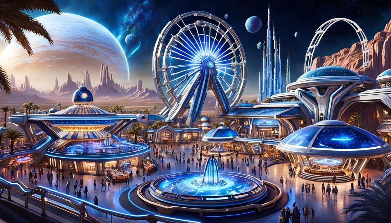 Intergalactic Theme Park on Distant Moon