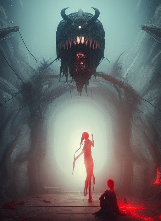 Demon's Soul: Love's Dark Bargain in Digital Art