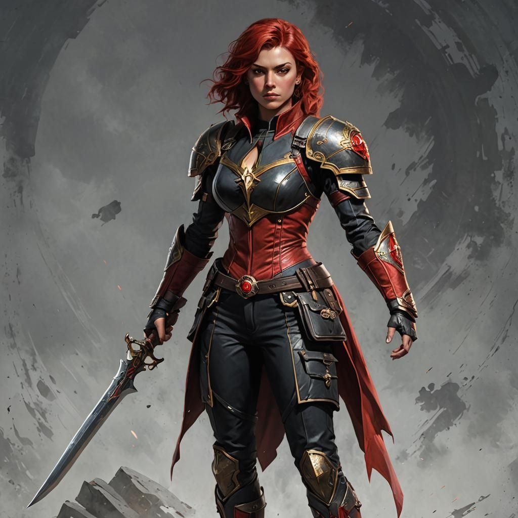 Scarlett Venetica Portrait in Determined Pose