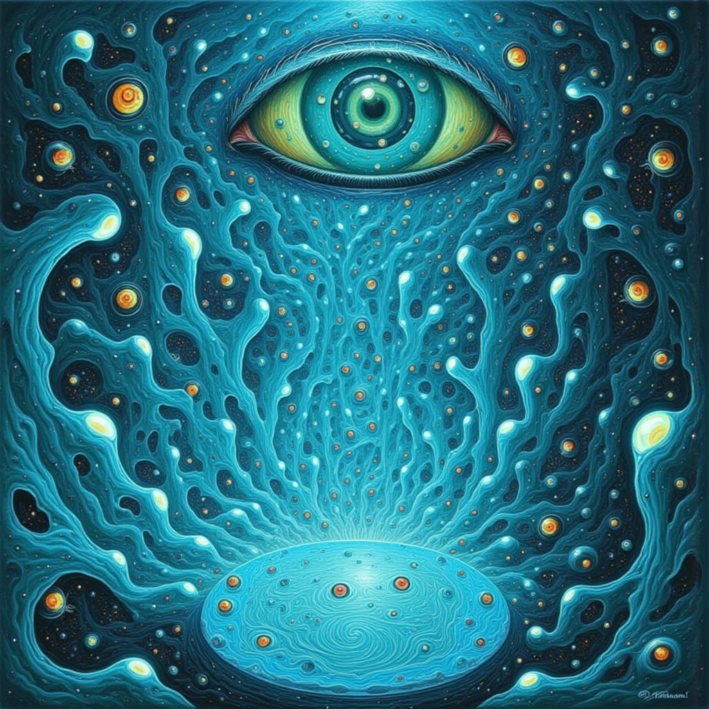 Van Gogh in a Dreamlike Psychedelic Realm