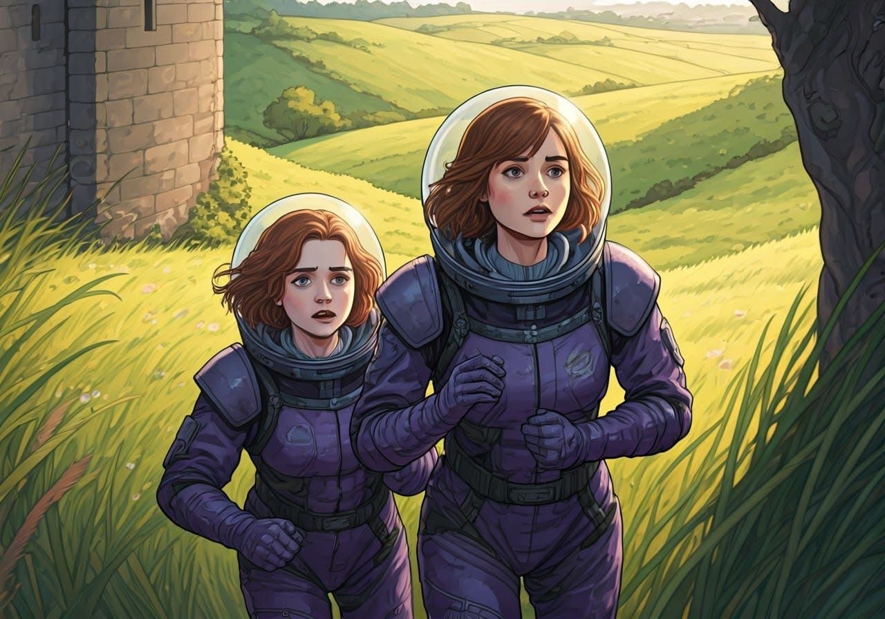 Clara Oswald and Ashildr Escape the Castle in Purple Space S...