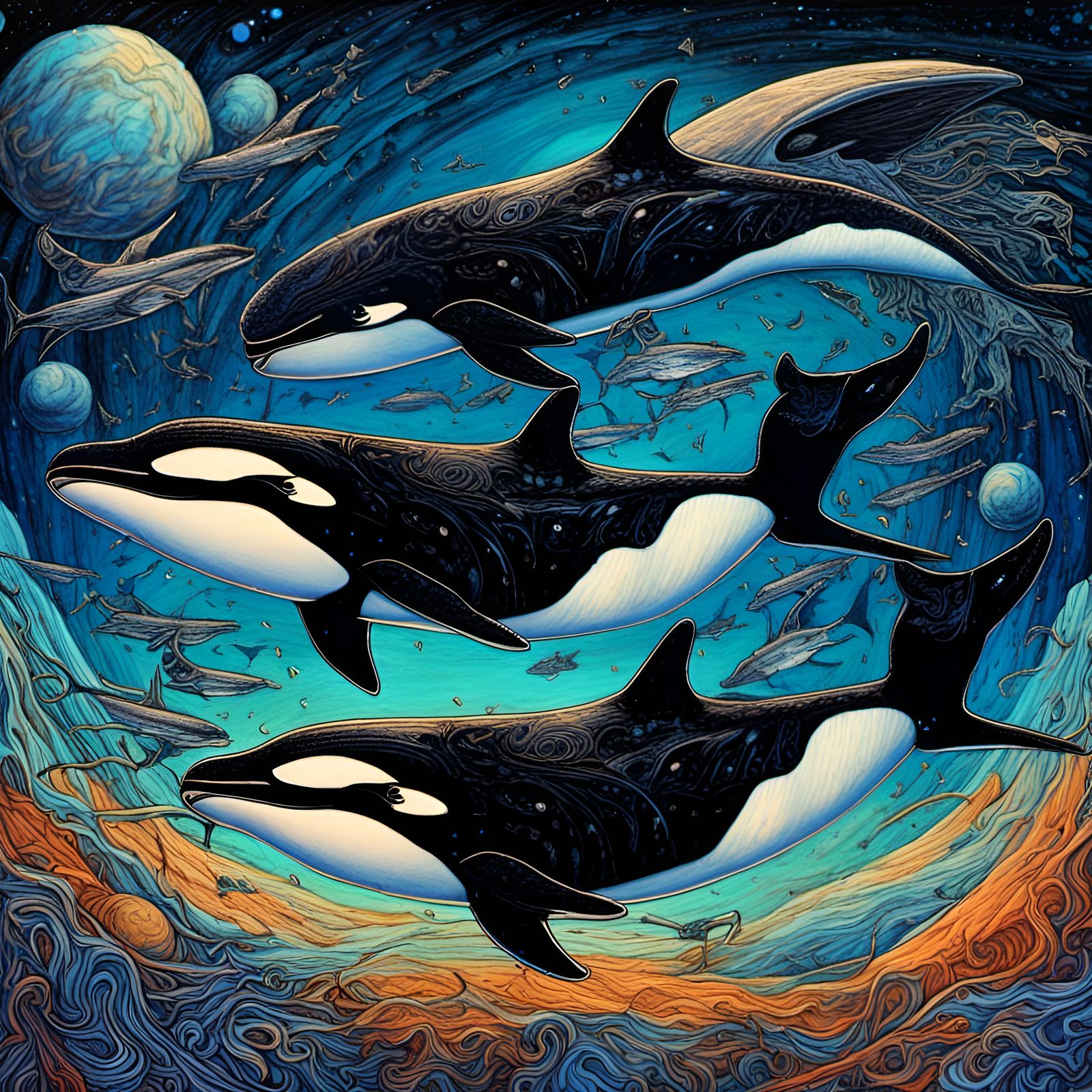FANTASY ORCA WHALES