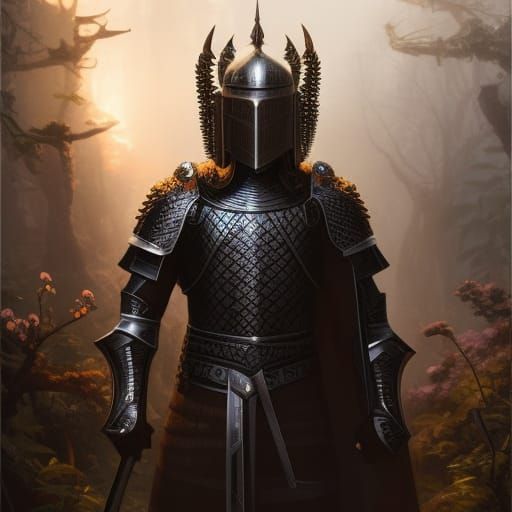 Ragnarök Knight Portrait in Dark Fantasy Style