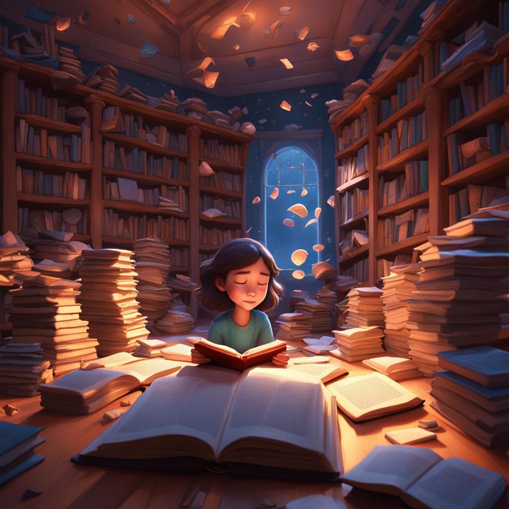 Girl's Dream: Books Come to Life in 3D Art