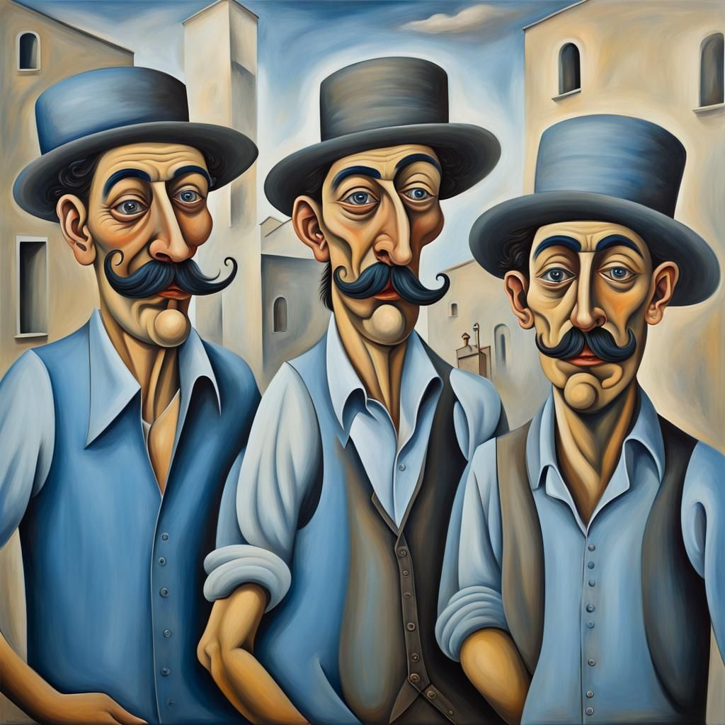 Prisoners Having Fun in Surreal Picasso Style