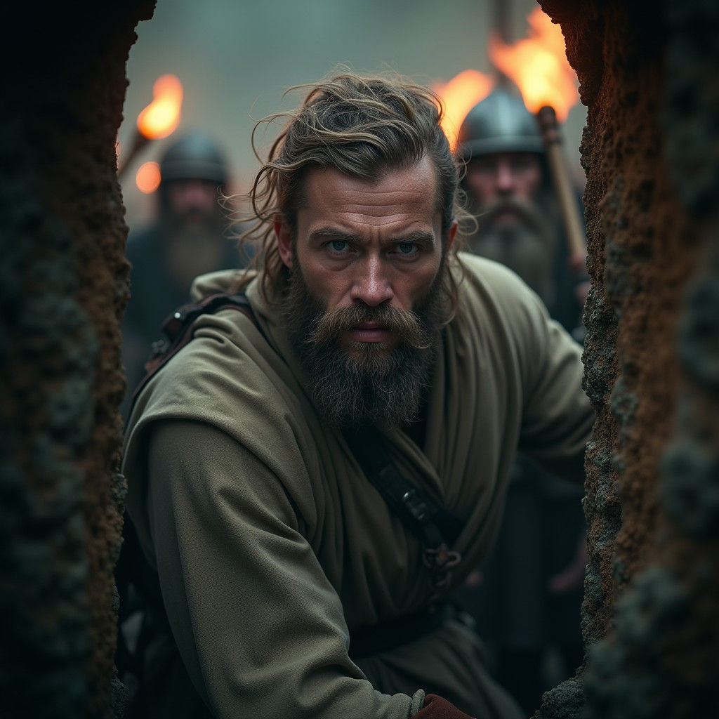 Nordic Stone Spirit Warrior Monk in Hiding