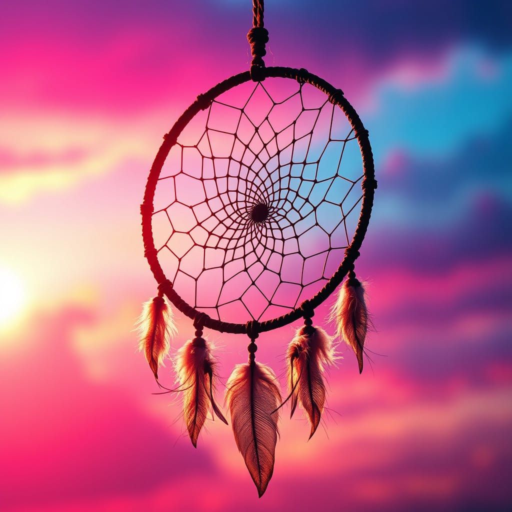 Surreal Dreamcatcher Suspended in Mid-Air