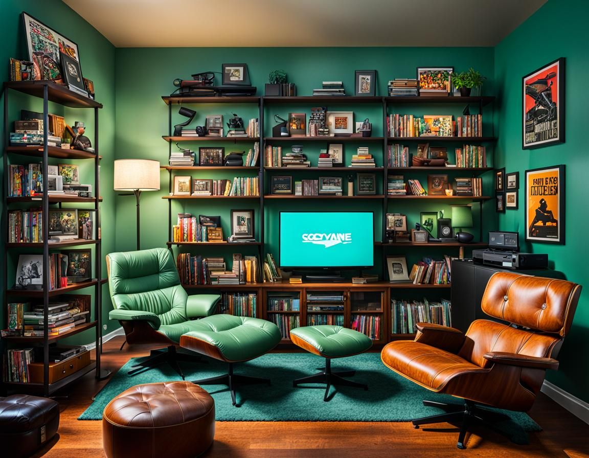 Cozy Whimsical Illustration Studio with Retro Gaming
