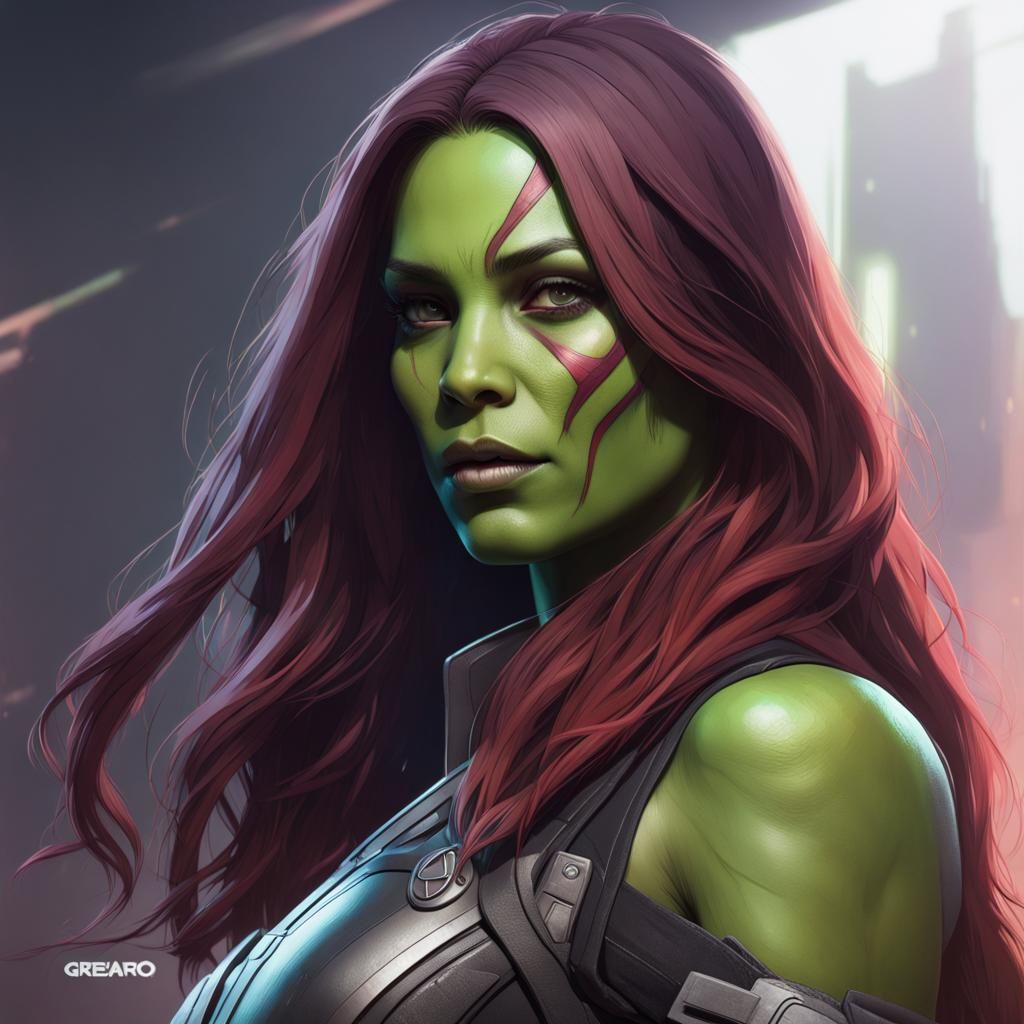 Gamora Portrait in Artgerm Style, 8K Resolution