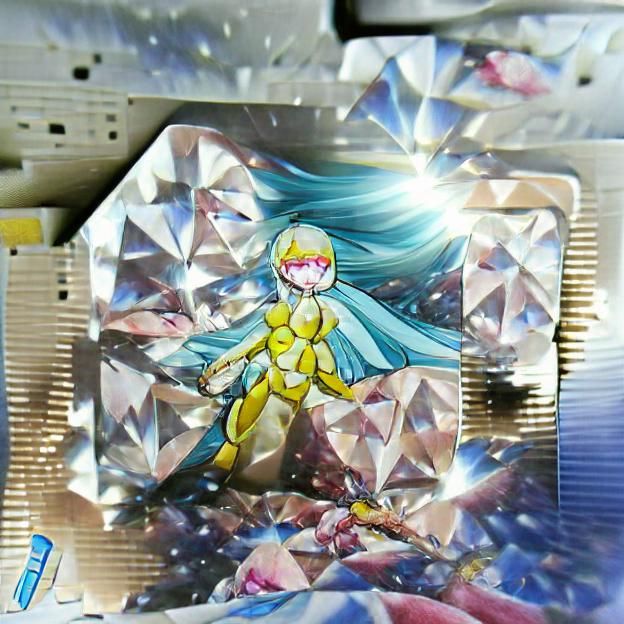 Anime Diamond Woman: Faceted Beauty