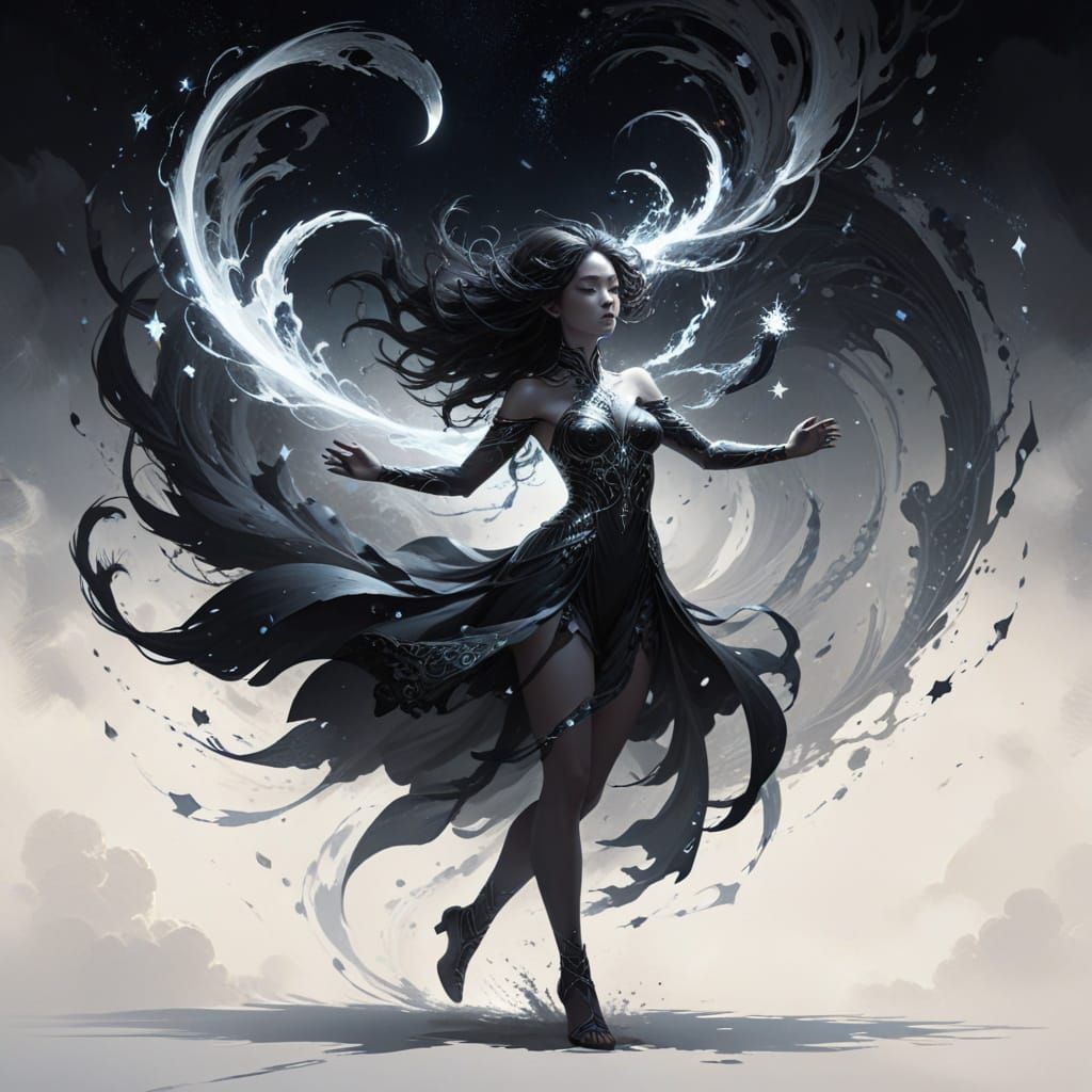 Divine Duality Goddess in Stark Contrast