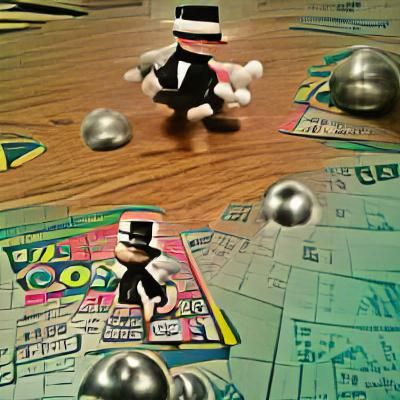 Surreal Mr. Monopoly Tripping