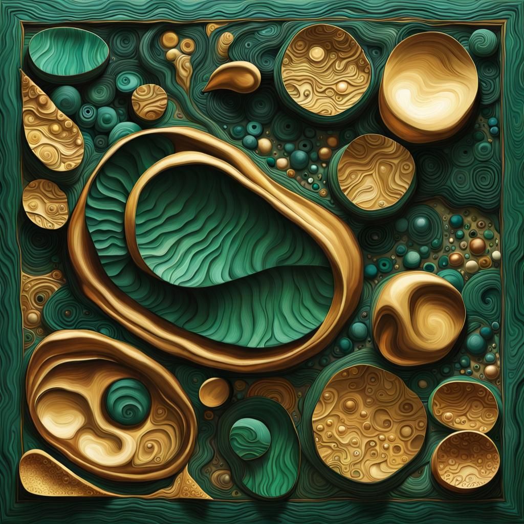 Abstract 3D Trapunto Art Still Life