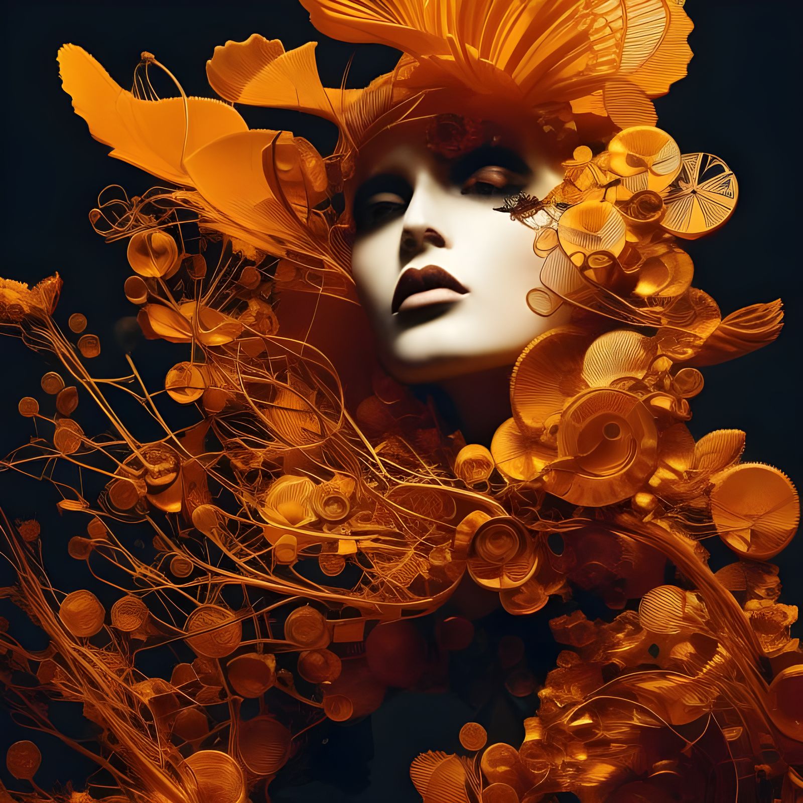 Industrial Revolution Artwork in Geometric Style