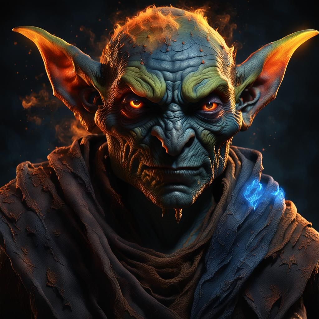 Goblin Portrait in Dark Fantasy Style