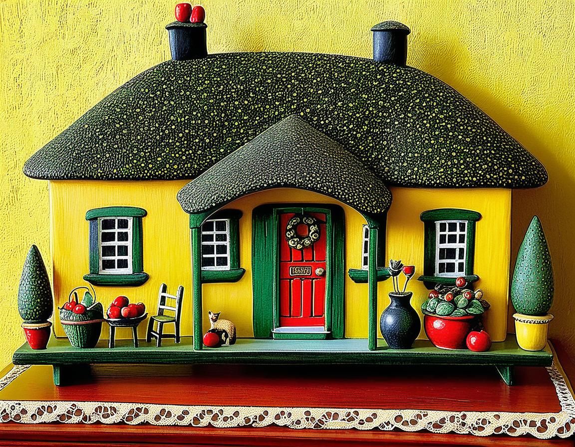 Intricate Cozy Home Interior Illustration