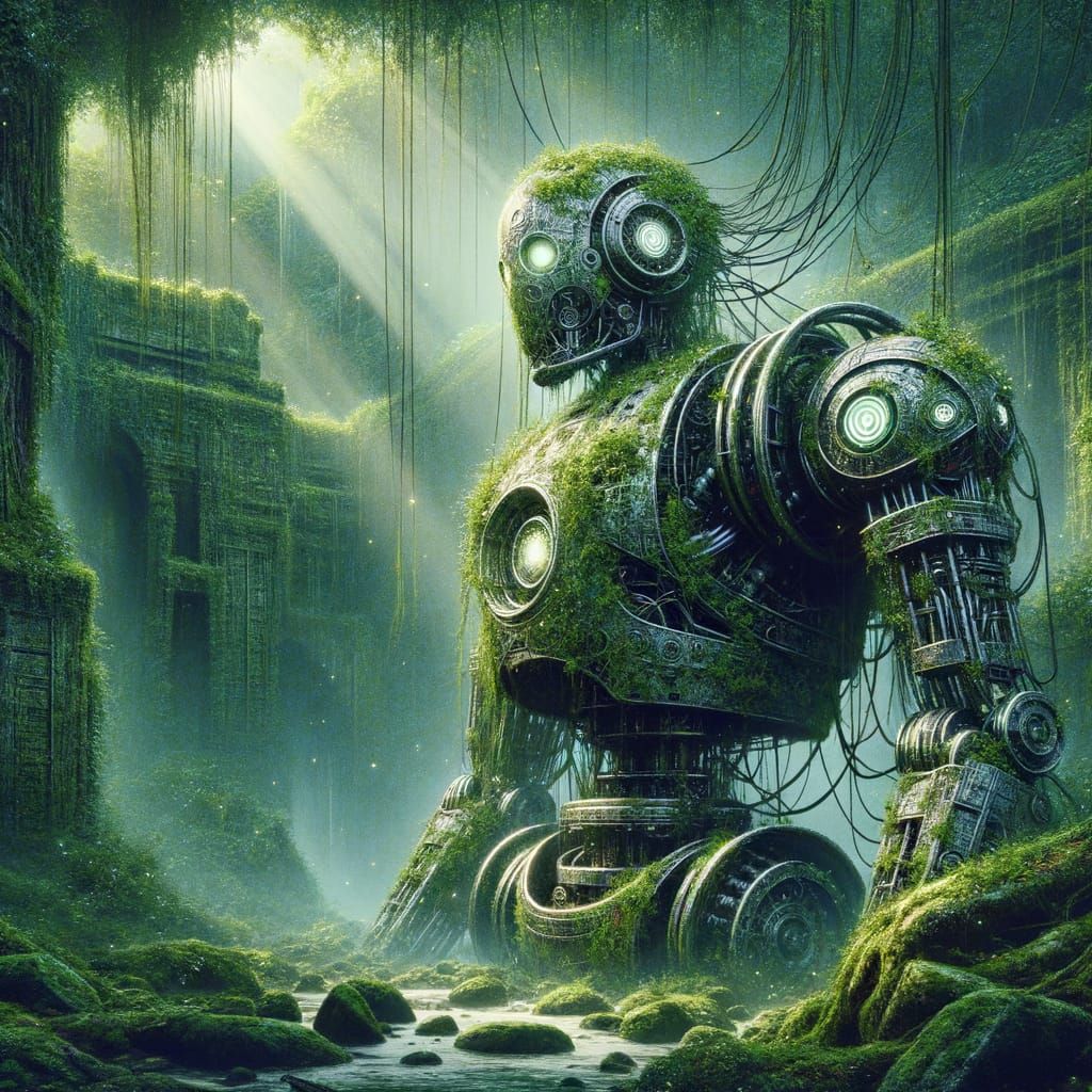 Moss-Covered Automaton Guarding Jungle Temple