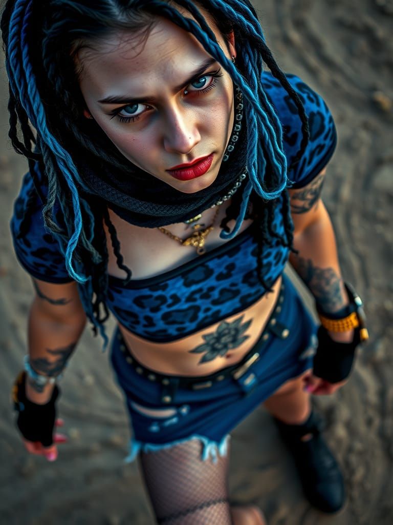 Gothic Teenage Rebel in Dark, Edgy Style