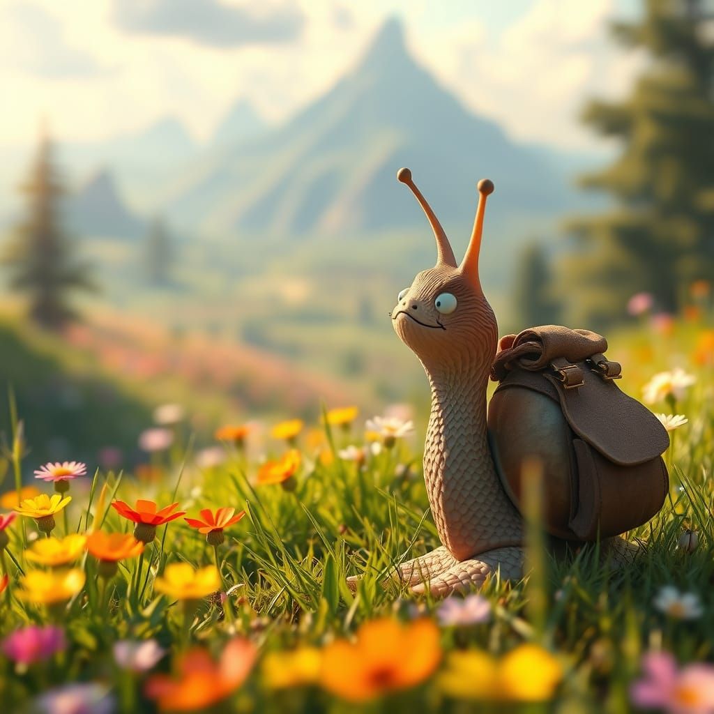 Snail's Whimsical Meadow Adventure