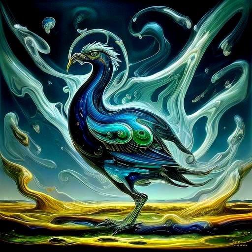 Ethereal Ghosts Float Over Martinis in Dark Fantasy