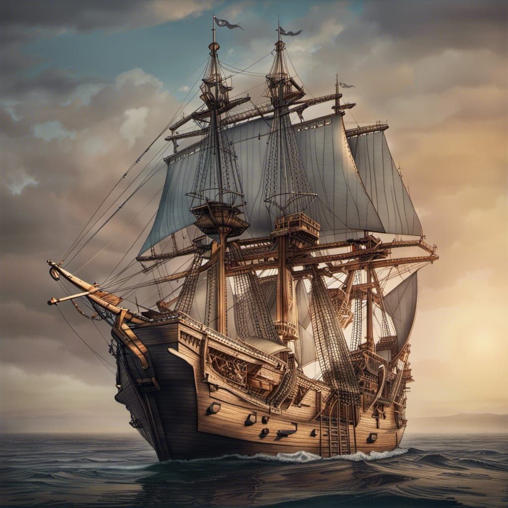 American Carrack in the Medieval Age