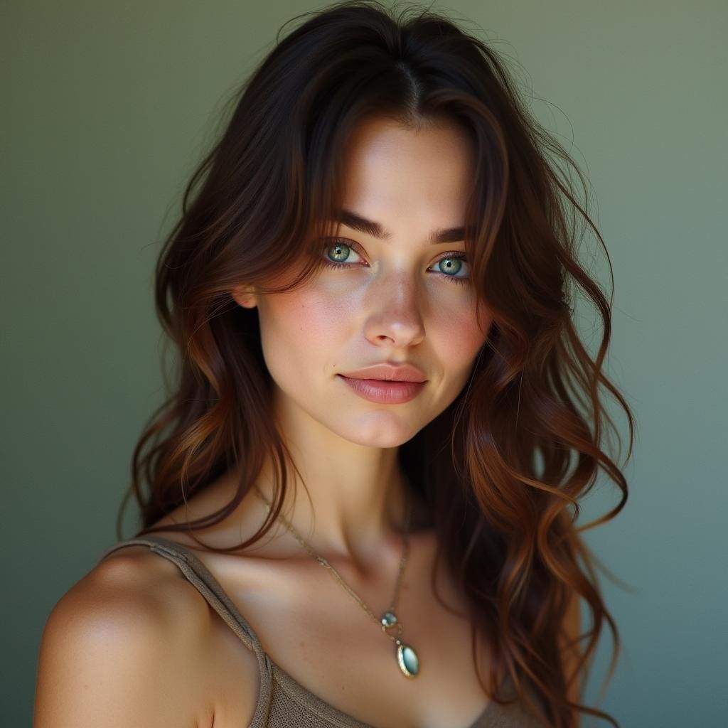 Teenage Girl Portrait with Nostalgic Expression