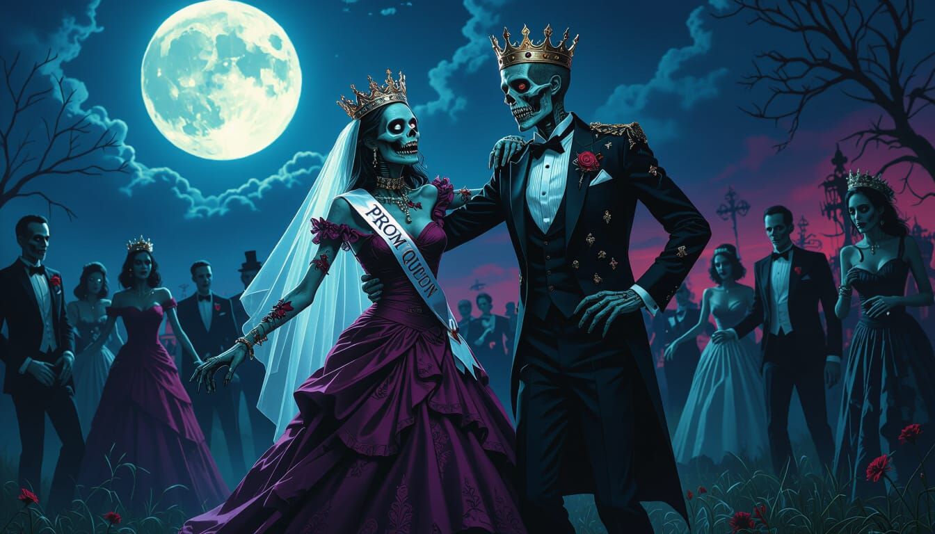 Zombie Prom Night: Surreal Graveyard Dance