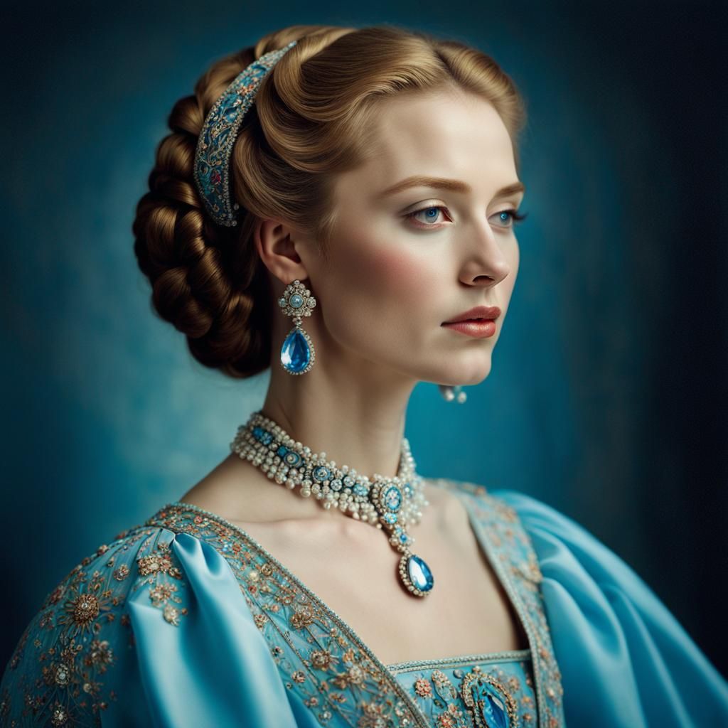 Ethereal 18th Century Portrait in Impressionism Style