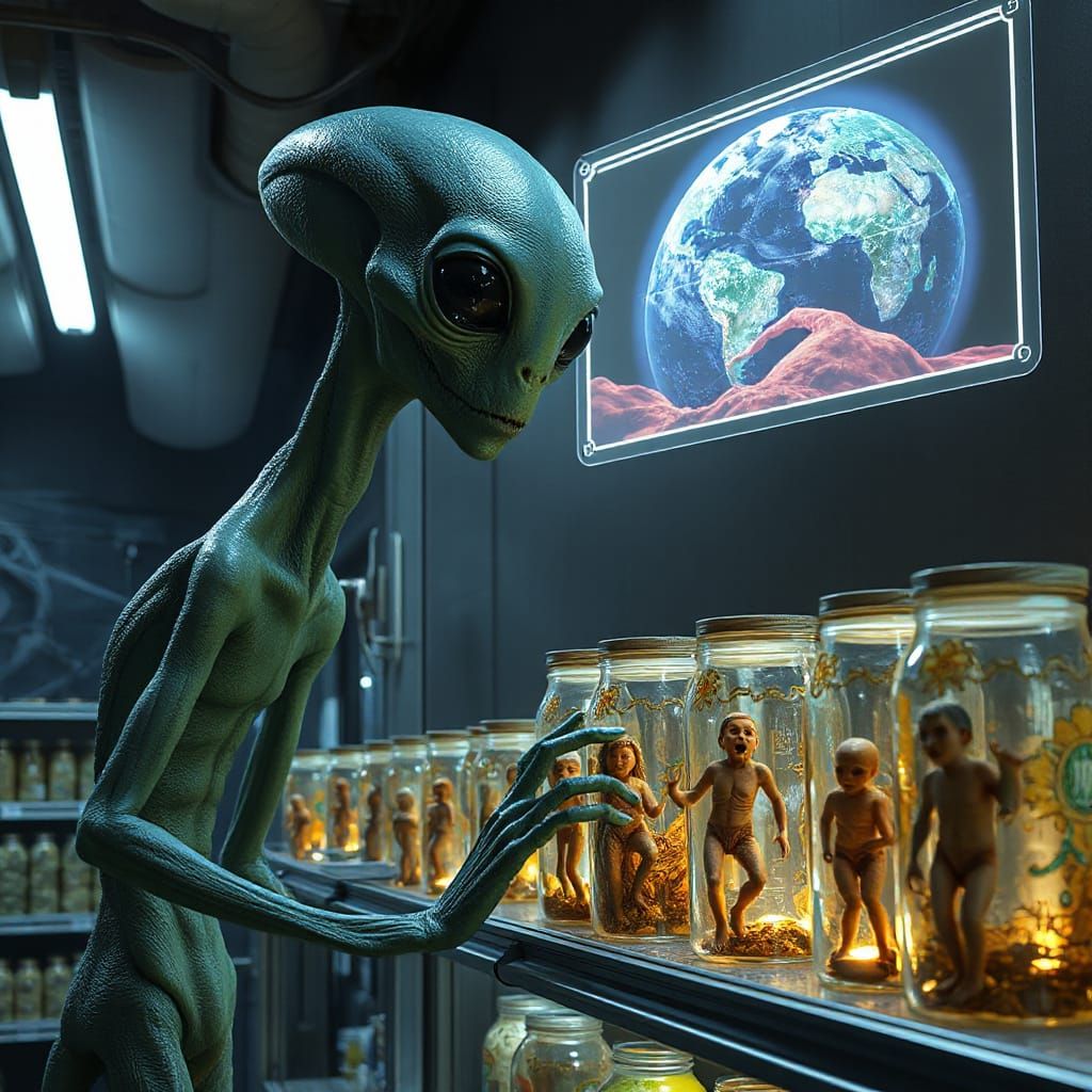 Alien Petting Zoo in Eerie, Biomechanical Style