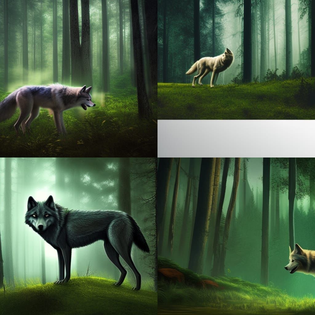 Wolf in Wild: Harmonious Dark Naturalism in 8K